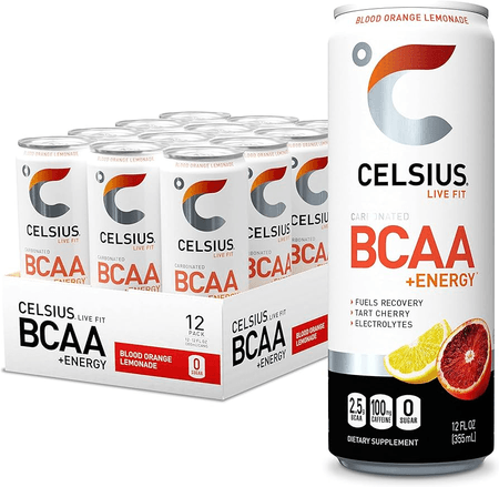 CELSIUS BCAA+ENERGY ORANGE LIMONADE 12 oz