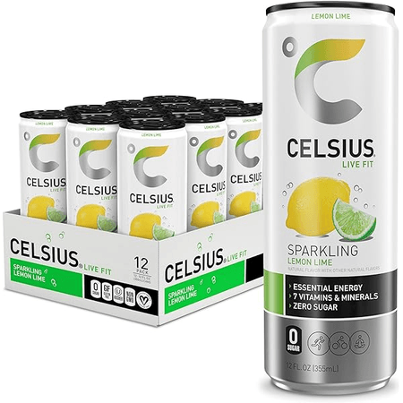 CELSIUS LEMON LIME 12oz