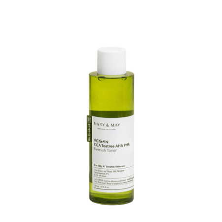 Mary&May - Vegan CICA Tea Tree AHA PHA Toner