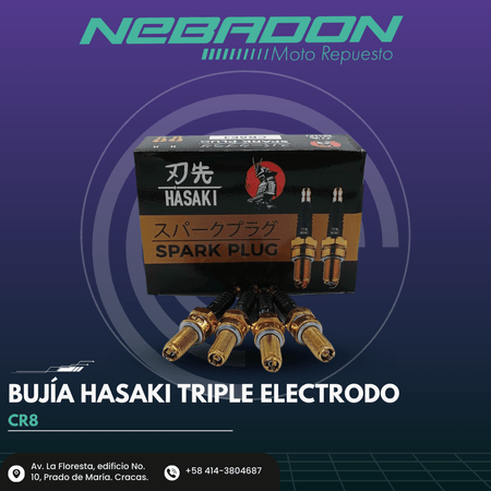 BUJIA CR8EJ TRIPLE ELECTRODE