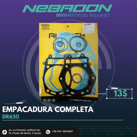 EMPACADURA COMPLETO PARA DR650