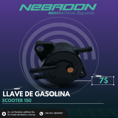 LLAVE DE GASOLINA SCOOTER150 1X50