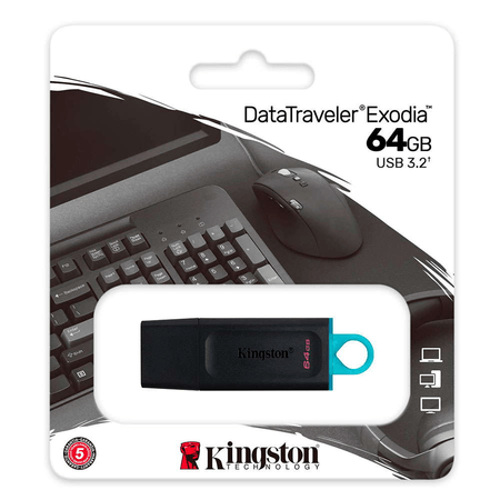 Pendrive de 64GB Kingston USB 3.2