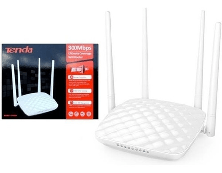 Router FH456 Tenda 300mbps 2.4GHz 3 LAN 1 WAN 4 Antenas