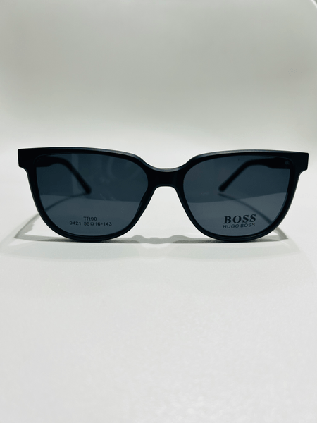 MONTURA CORRECTIVA HUGO BOSS CON CLIP-ON NEGRO