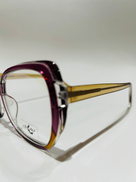 MONTURAS CORRECTIVAS LILA Y CARAMELO108 JAN HER