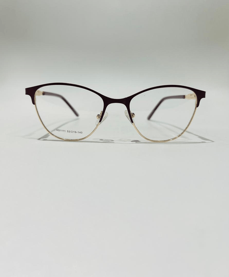 Montura Correctiva para Damas Metal y Dorado con Rosa. 