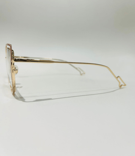 Montura Correctiva Metálica para Damas color Dorado y Rosa