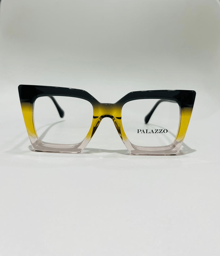 Montura correctiva Dama PALAZZO. Tricolor Gris Amarillo Rosa