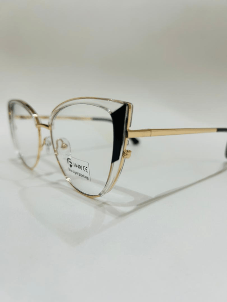 Montura Correctiva para Damas Acetato con Metal Dorado