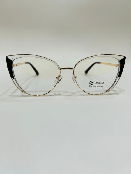 Montura Correctiva para Damas Acetato con Metal Dorado