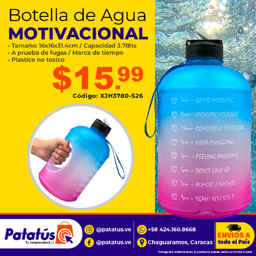 BOTELLA DE AGUA MOTIVACIONAL