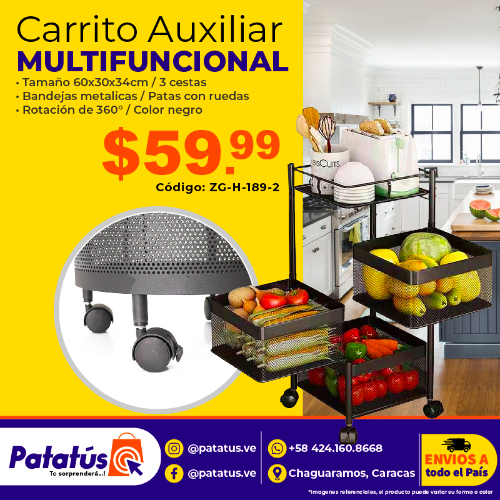 CARRITO AUXILIAR MULTIFUCIONAL ZG-H-189-2