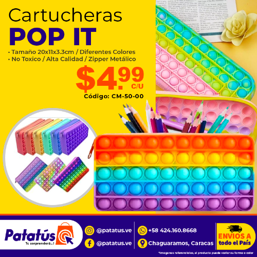 CARTUCHERAS POP IT