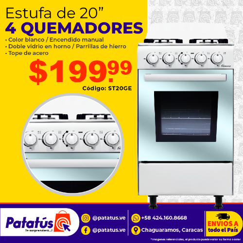 COCINA DE 4 HORNILLAS GENOVA