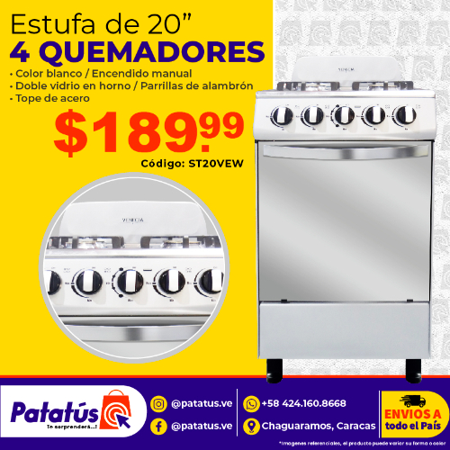 COCINA DE 4 QUEMADORES VENECIA