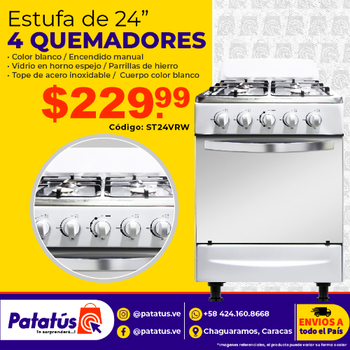 COCINA DE 4 QUEMADORES VERONA