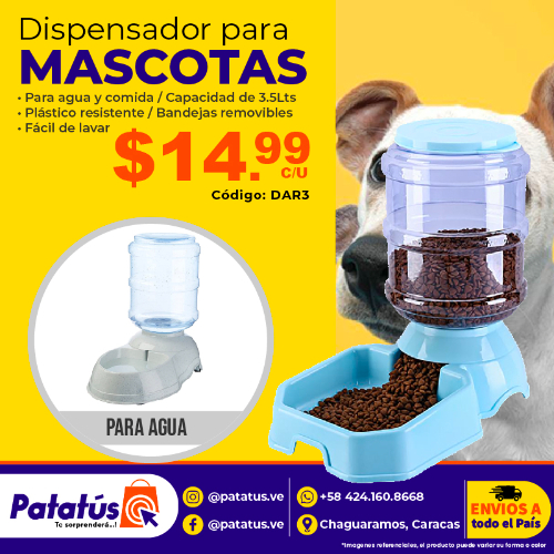 DISPENSADOR DE COMIDA PARA MASCOTAS