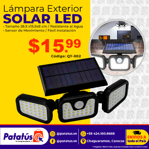 LAMPARA EXTERIOR SOLAR  LED QY-002