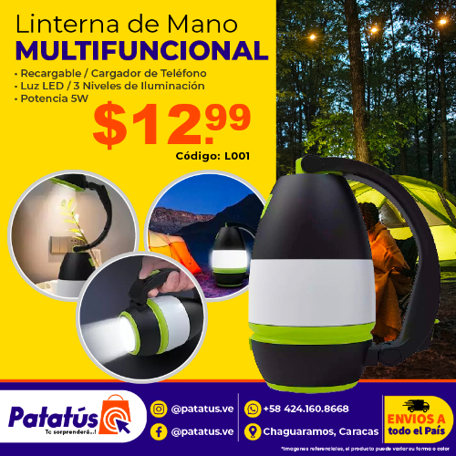 LINTERNA DE MANO MULTIFUNCIONAL L001