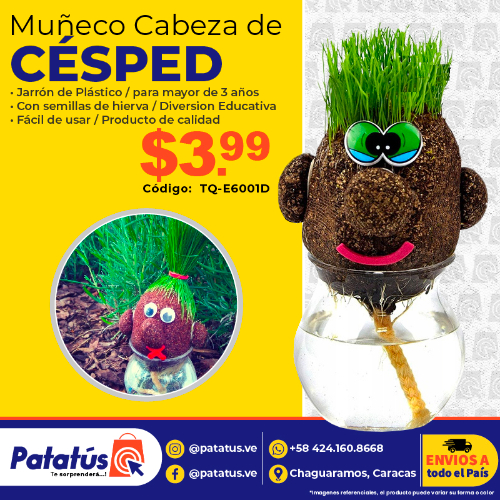 MUÑECO CABEZA DE CESPED