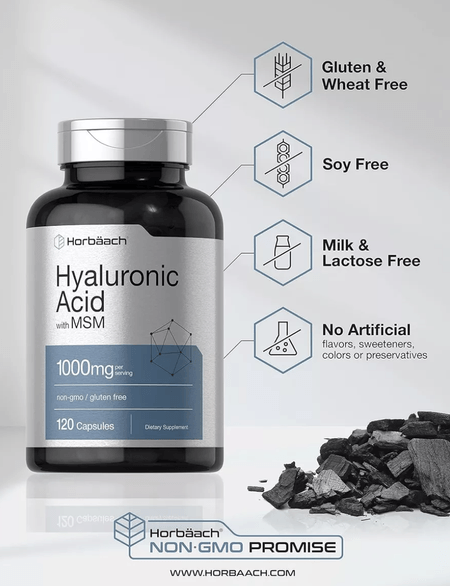 Ácido Hialurónico 1000 mg 120 cápsulas Horbaach