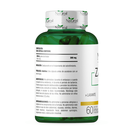 Aloe Vera / Sábila 300 mg 60 Cápsulas Natural Premium