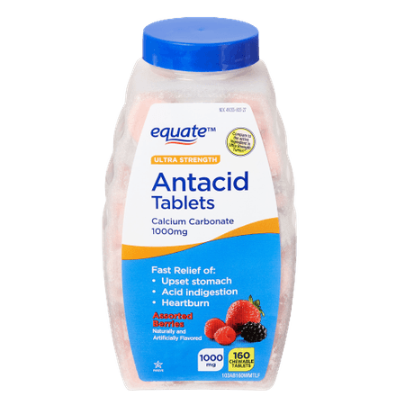 Antiácido frutos rojos 1000 mg 160 tabletas masticables 