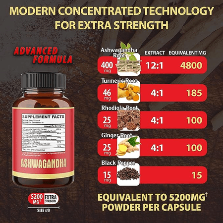Ashwagandha 5200 mg 90 cáps Agobi