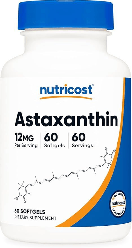 Astaxantina 12 mg 60 cápsulas Blandas Nutricost