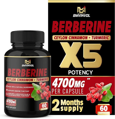 Berberina ( Metformina Natural) 4700 mg 60 cápsulas BMVINVOL