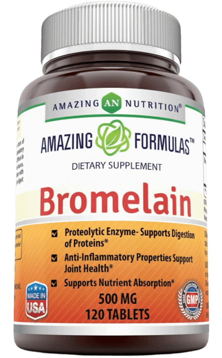 Bromelina 500 mg 120 tabletas Amazing Nutrition
