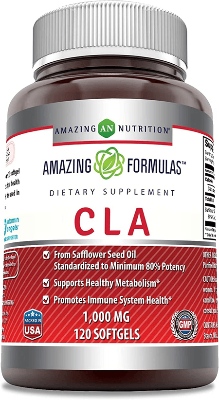 CLA 1000 mg 120 cápsulas blandas Amazing Nutrition