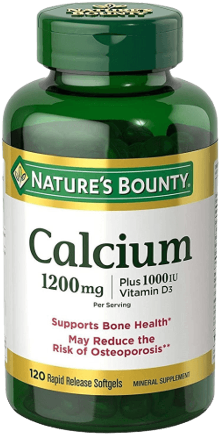 Calcio con Vitamina D3 1200 mg 120 cápsulas Nature's Bounty