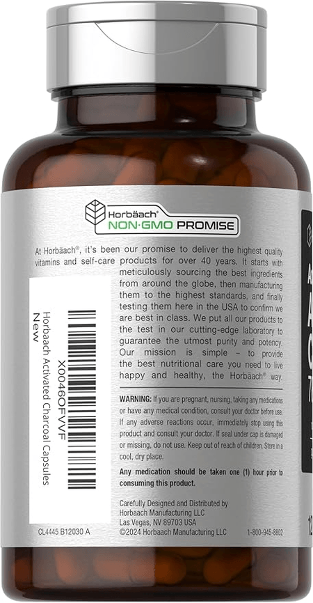 Carbón Activo 780 mg 120 cápsulas Horbaach