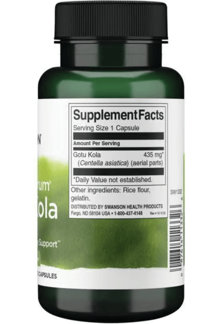 Centella Asiática ( Gotu Kola) 435 mg 60 cápsulas Swanson