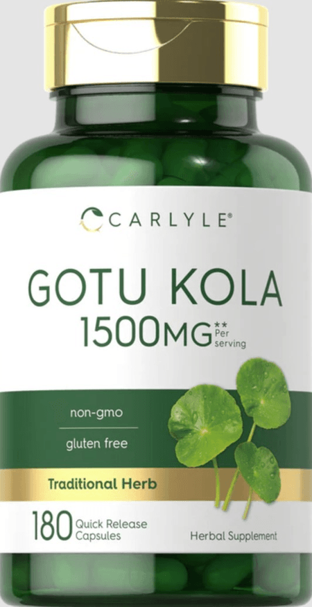 Centella Asiática (Gotu Kola) 1500 mg 180 cápsulas Carlyle