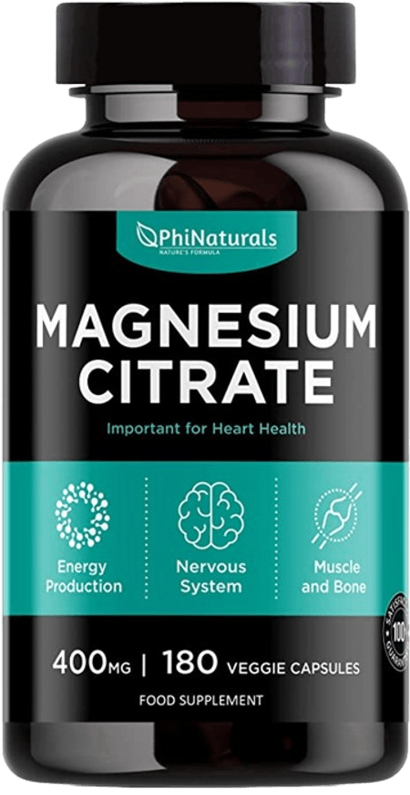 Citrato de Magnesio 400 mg 180 cápsulas Phinaturals