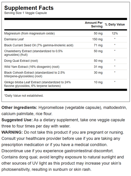 Complejo para la Menopausia 120 cápsulas Swanson