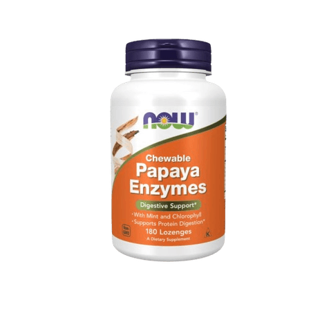 Enzimas de Papaya 180 tabletas masticables Now