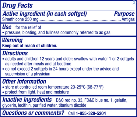 Gas X antiflatulento 250 mg 30 cápsulas blandas Glaxo