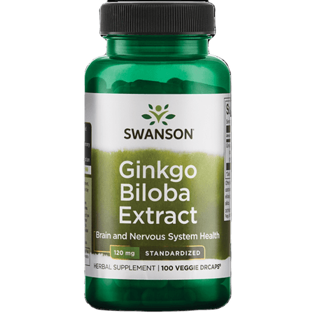 Ginkgo Biloba 120 mg 100 cápsulas vegetarianas Swanson