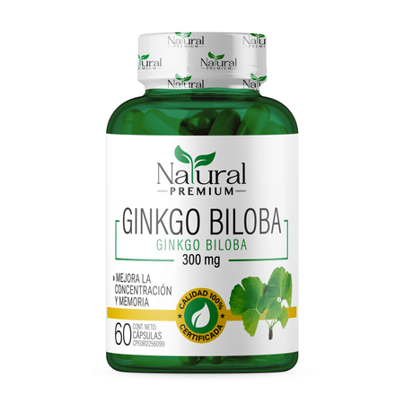 Ginkgo Biloba 300 mg 60 cápsulas Natural Premium