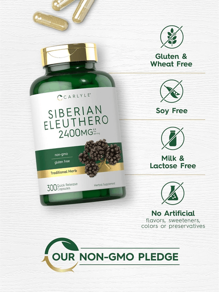 Ginseng Siberiano 2400 mg 300 cápsulas Carlyle