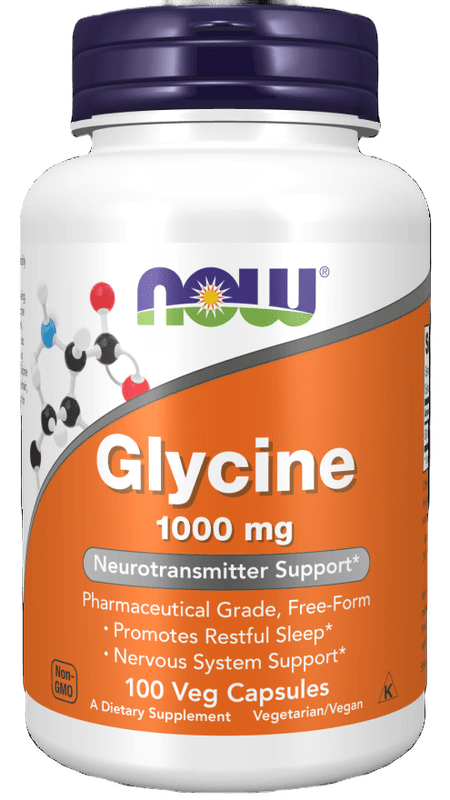 Glicina (Glycine) 1000 mg 100 cápsulas vegetarianas Now