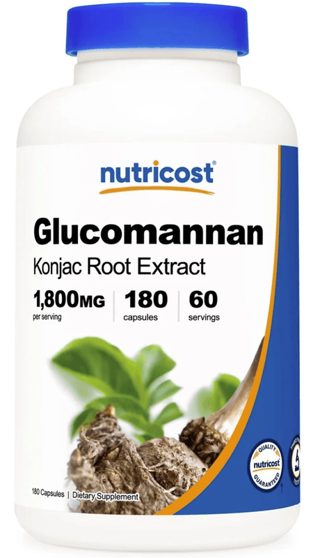 Glucomanano (Glucomannan) 1800 mg 180 cápsulas Nutricost