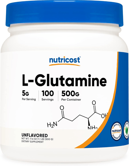 Glutamina en polvo 5 g por 100 servicios Nutricost