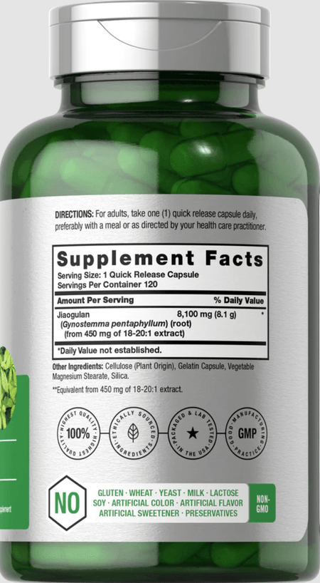 Jiaogulan 8100 mg 120 cápsulas Horbaach