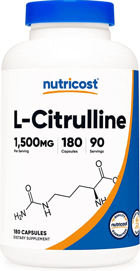 L Citrulina 1500 mg 180 cápsulas Nutricost