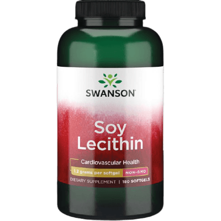 Lecitina de Soya 1200 mg 180 cápsulas blandas Swanson